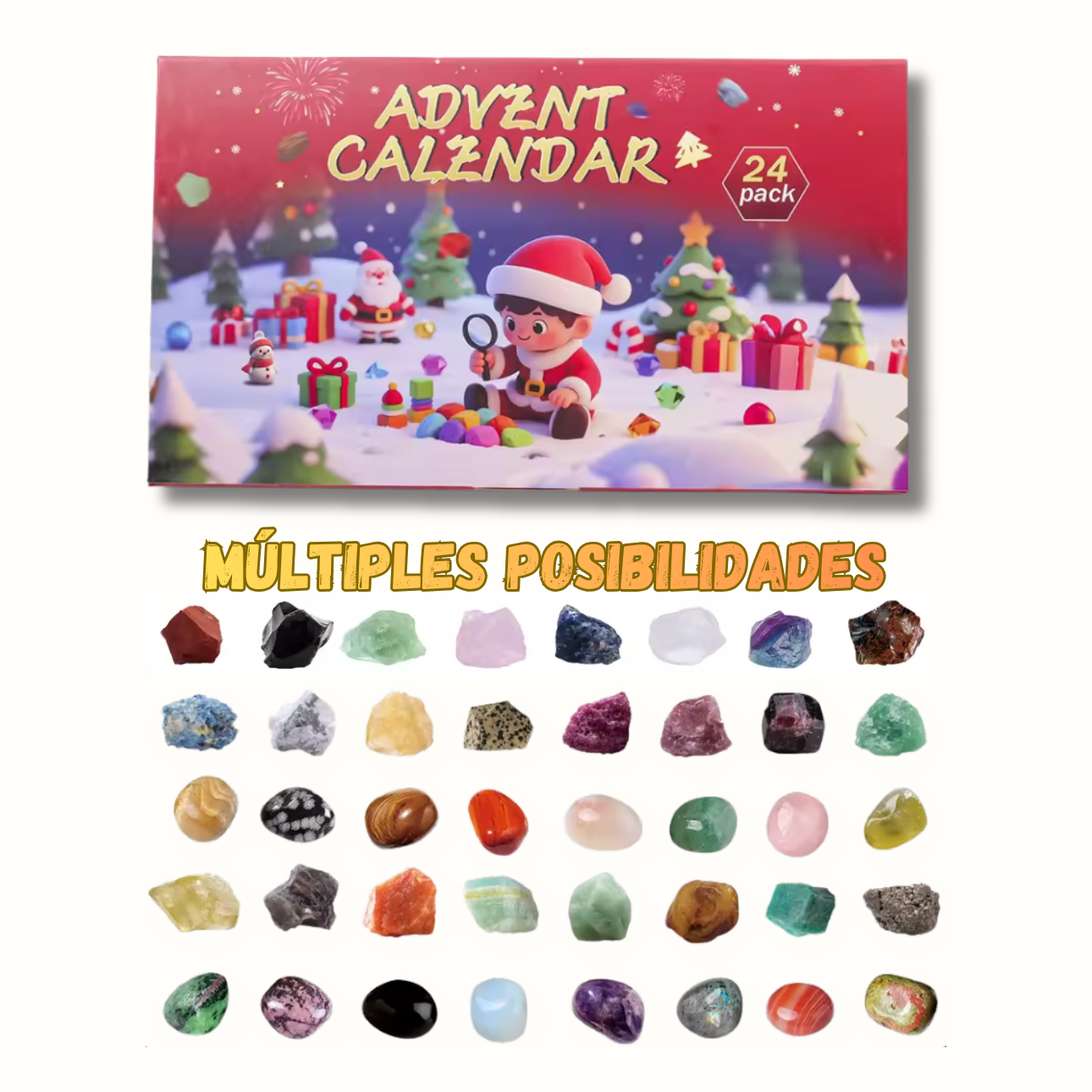 Calendario Adviento Kit Excavación Cristales naturales